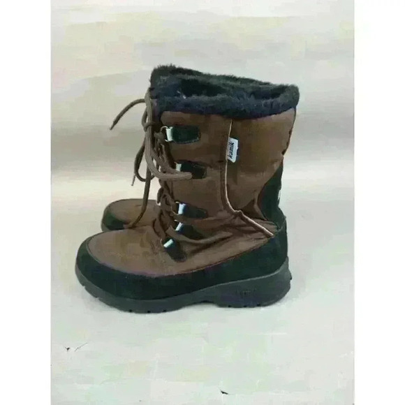 KAMIK Brooklyn Boots Women's US 7 Brown Lace Up Waterproof Fleece Lined Snow - Picture 3 of 12